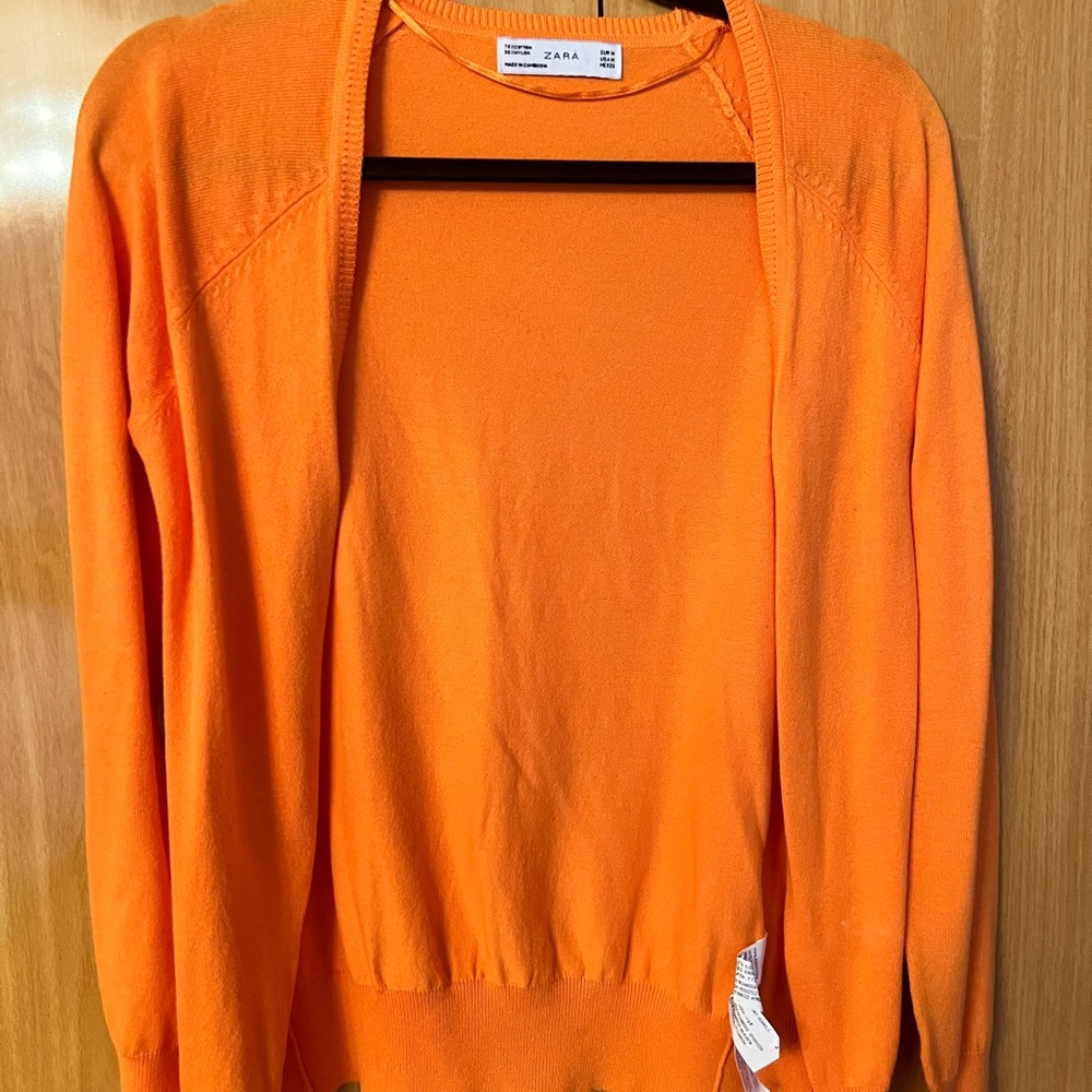 Zara Orange Cardigan